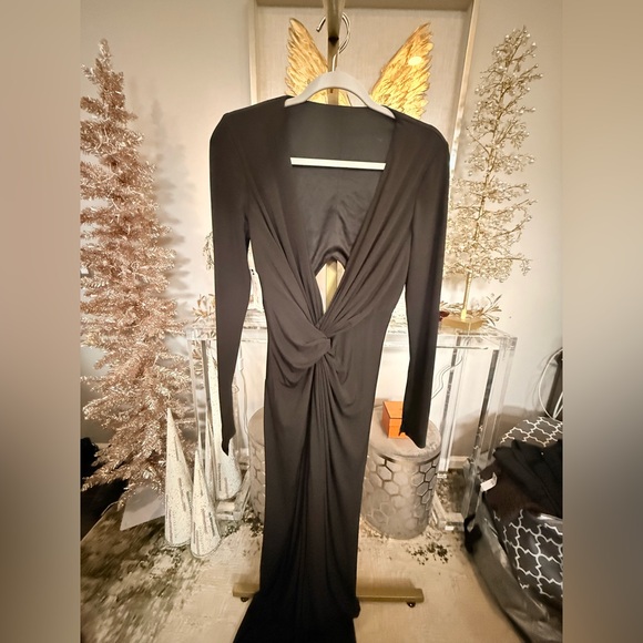Katie May Black Jersey Cutout Maxi Dress NWT Size: L - Picture 6 of 9